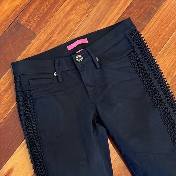 ⭐️ Lilly Pulitzer South Ocean Skinny Onyx Black Jeans Size 4 - Picture 5 of 11
